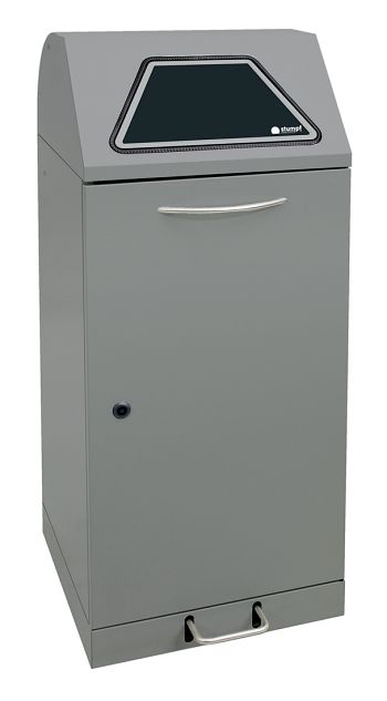 Wertstoffsammler Modul-Vario 120 l Graualu, HxBxT: 1100 x 450 x 450 mm