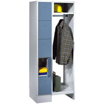 lichtgrau RAL 7035/taubenblau RAL 5014 