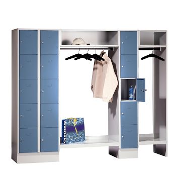 lichtgrau RAL 7035/taubenblau RAL 5014 