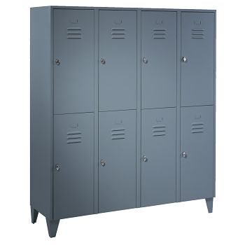mit Füßen, Blaugrau RAL 7031/Blaugrau RAL 7031 