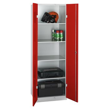 lichtgrau RAL 7035/feuerrot RAL 3000 