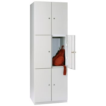 Stahlschrank mit Sockel und 6 Fächern HxBxT 1800 x 600 x 500 mm