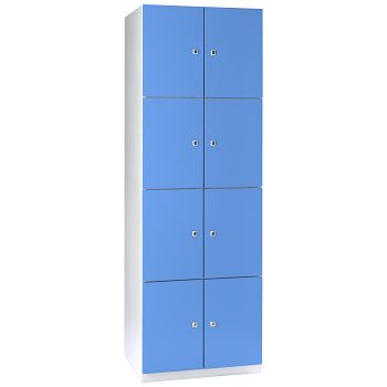 Stahlschrank mit Sockel und 8 Fächern HxBxT 1800 x 600 x 500 mm