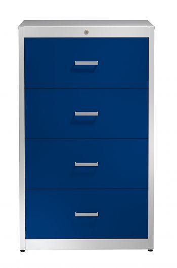 B3: Gehäuse lichtgrau / Front ultramarinblau 