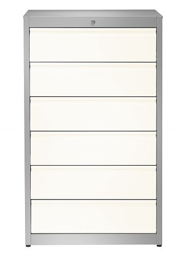 C2: Gehäuse weißaluminium / Front reinweiß 