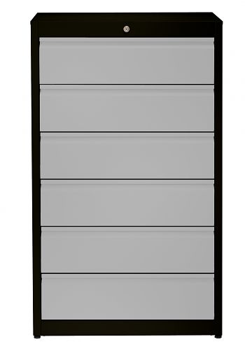 D2: Gehäuse graphitschwarz / Front weißaluminium 
