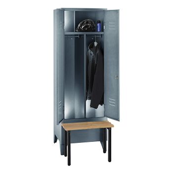 mit Füßen, Blaugrau RAL 7031/Blaugrau RAL 7031 