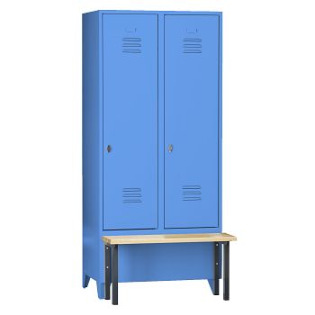 Lichtblau RAL 5012/Lichtblau RAL 5012/Buchenholz 