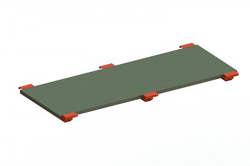 Spanplattenboden für Tiefenauflage natur, BxTxH: 2225 x 800 x 38 mm