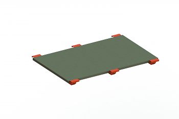 Spanplattenboden für Tiefenauflage natur, BxTxH: 1825 x 1100 x 38 mm