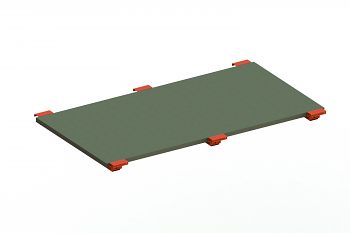 Spanplattenboden für Tiefenauflage natur, BxTxH: 2225 x 1100 x 38 mm