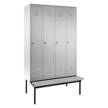 Stahl-Kleiderschrank 4 Abteile á 300 mm, mit
