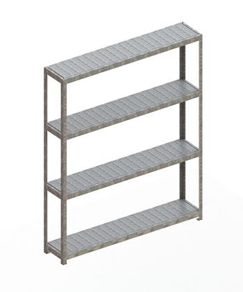 Weitspannregal mit Stahlpaneelen HxLxT 2470x2000x400 mm, 4Fachebenen