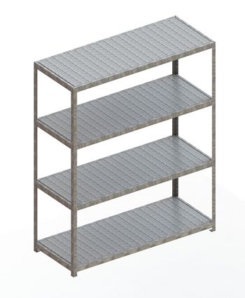 Weitspannregal mit Stahlpaneelen HxLxT 2470x2000x800 mm, 4Fachebenen