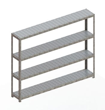 Weitspannregal mit Stahlpaneelen HxLxT 1970x2500x400 mm, 4Fachebenen