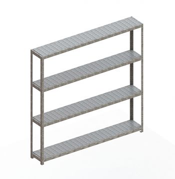Weitspannregal mit Stahlpaneelen HxLxT 2470x2500x400 mm, 4Fachebenen