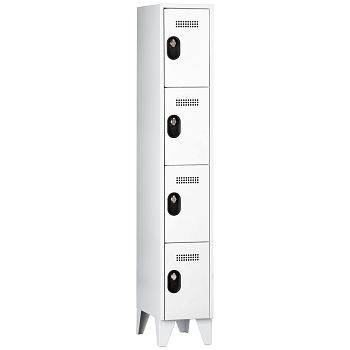 Wertfachschrank 1 Abteil a'300mm 4F. Lichtgrau/Lichtgrau,H 1850 x T 500 mm