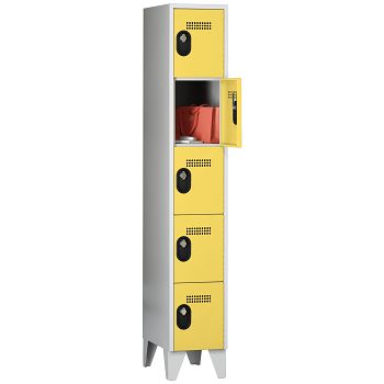 Wertfachschrank 1 Abteil a'300mm 5F. Lichtgrau/Zinkgelb,H 1850 x T 500 mm