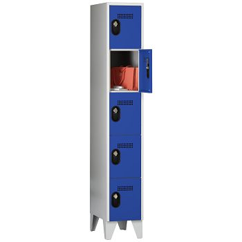 Wertfachschrank 1 Abteil a'300mm 5F. Lichtgrau/Enzianbl.,H 1850 x T 500 mm