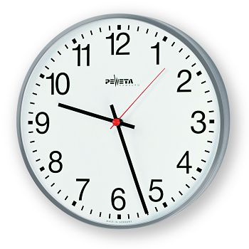 Wanduhr, NTP-Client weißaluminium Ø 300 mm