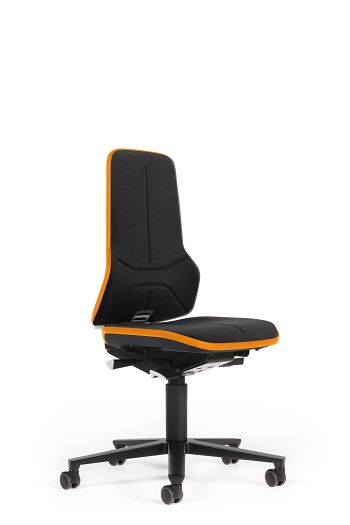 Arbeitsdrehstuhl Neon ESD Supertec schwarz, Flexband orange