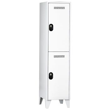 Fächerschrank,1 Abteil a'400mm 2 F. Lichtgrau/Lichtgrau,H 1850 x T 500 mm