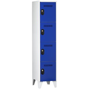 Wertfachschrank 1 Abteil a'400mm 4F. Lichtgrau/Enzianbl.,H 1850 x T 500 mm