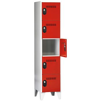 Wertfachschrank 1 Abteil a'400mm 5F. Lichtgrau/Feuerrot,H 1850 x T 500 mm