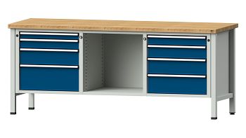 RAL 7035 Lichtgrau/ RAL 5010 Enzianblau 