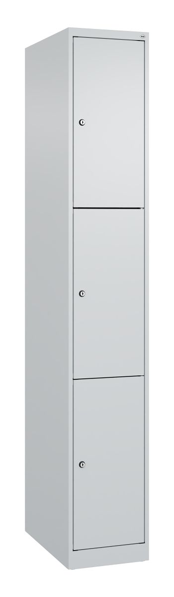 Schließfachschrank, bodenstehend 1 Abteil / 3 Fächer á 300 mm