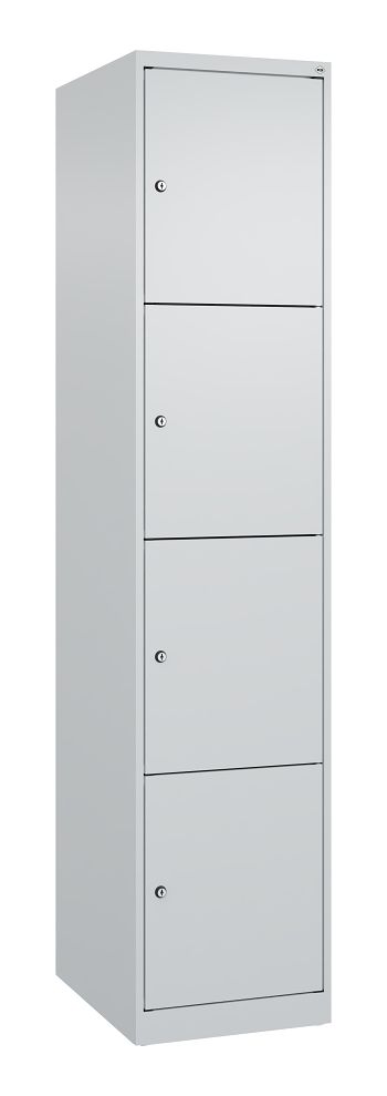 Schließfachschrank, bodenstehend 1 Abteil / 4 Fächer á 400 mm