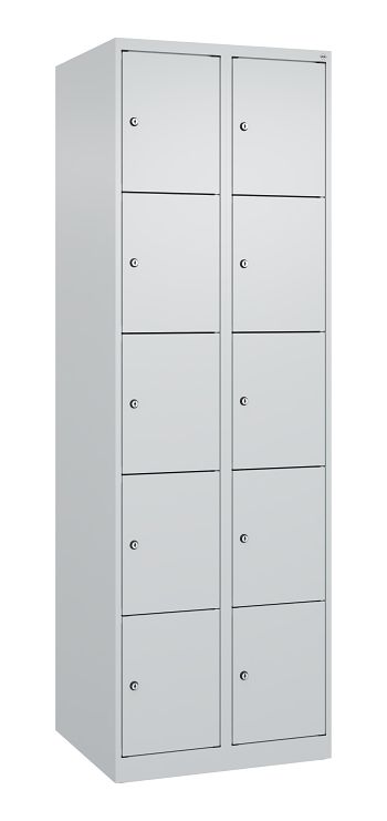 Schließfachschrank, bodenstehend 2 Abteile / 10 Fächer á 300 mm