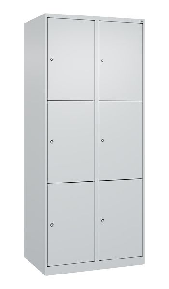 Schließfachschrank, bodenstehend 2 Abteile / 6 Fächer á 400 mm