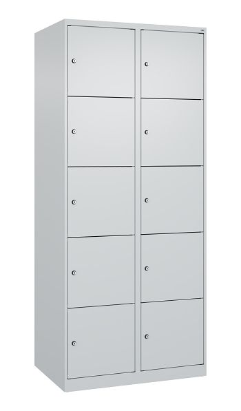 Schließfachschrank, bodenstehend 2 Abteile / 10 Fächer á 400 mm