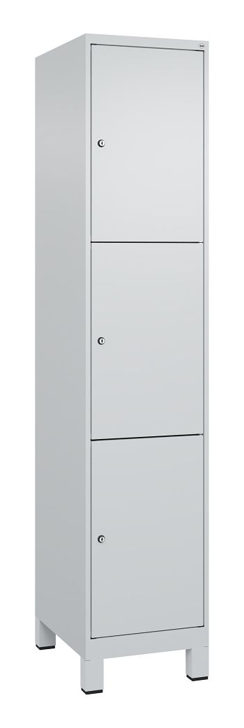 Schließfachschrank mit Füßen 1 Abteil / 3 Fächer á 400 mm
