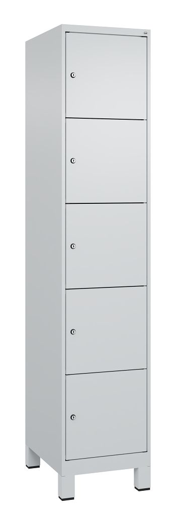 Schließfachschrank mit Füßen 1 Abteil / 5 Fächer á 400 mm