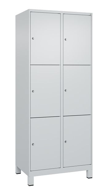 Schließfachschrank mit Füßen 2 Abteile / 6 Fächer á 400 mm