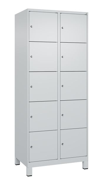 Schließfachschrank mit Füßen 2 Abteile / 10 Fächer á 400 mm