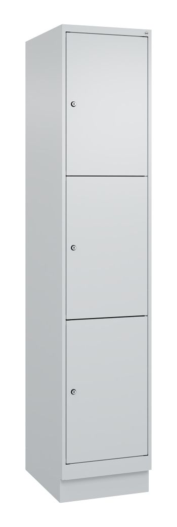 Schließfachschrank mit Sockel 1 Abteil / 3 Fächer á 400 mm