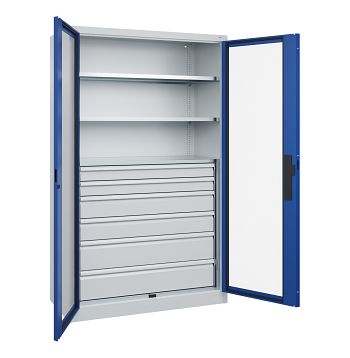 Schwerlastschrank mit 6 Schubladen H 1950 x B 1200 x T 500 mm