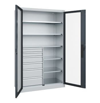 Schwerlastschrank mit 6 Schubladen H 1950 x B 1200 x T 500 mm