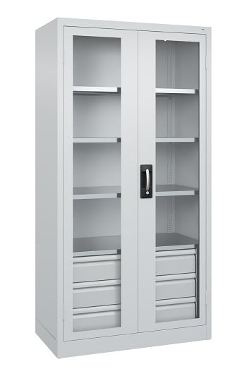 Schwerlastschrank m. 3 Schubl. 150 mm H 1950 x B 1000 x T 500 mm