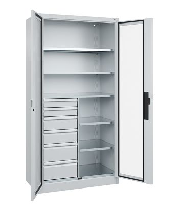 Schwerlastschrank mit 6 Schubladen H 1950 x B 1000 x T 500 mm
