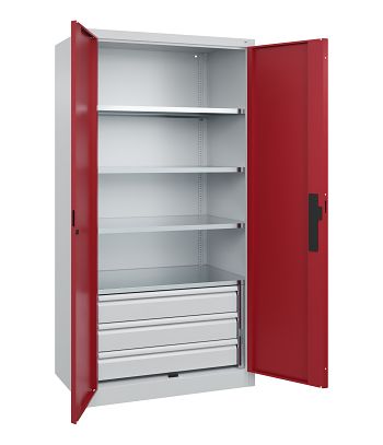 Schwerlastschrank m. 3 Schubl. 150 mm H 1950 x B 1000 x T 600 mm,