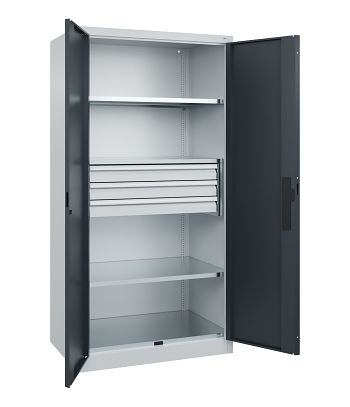 Schwerlastschrank m. 3 Schubl. 100 mm H 1950 x B 1000 x T 600 mm,