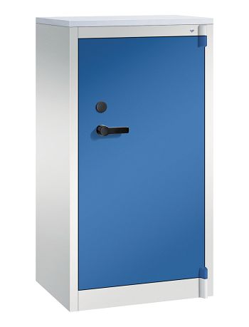 Korpus: lichtgrau RAL 7035/Tür:enzianblau RAL 5010 
