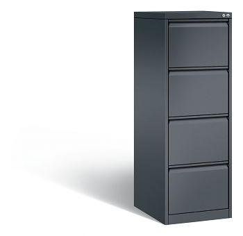 Hängeregistraturschrank RAL 7021 1-bahnig mit 4 Schubladen