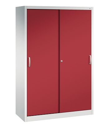 Korpus/Türen: lichtgrau/rubinrot 