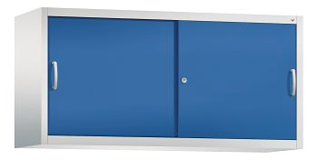 Korpus/Türen: lichtgrau/enzianblau 