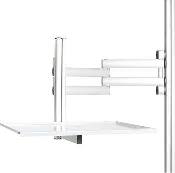 Schwenkarm mit 3 Gelenken mit Tablar